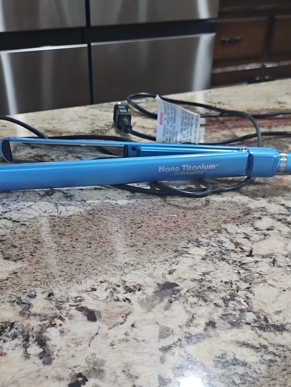 BaByliss Nano Titanium Metallic Blue Flat Iron